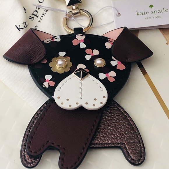 kate spade dog keychain